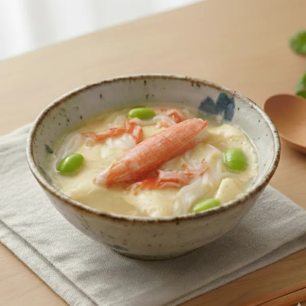 玉子豆腐のカニカマあんかけ