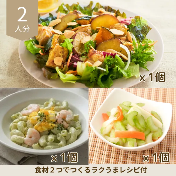 ハニーマスタードチキンサラダの副菜セット② (大人2人)