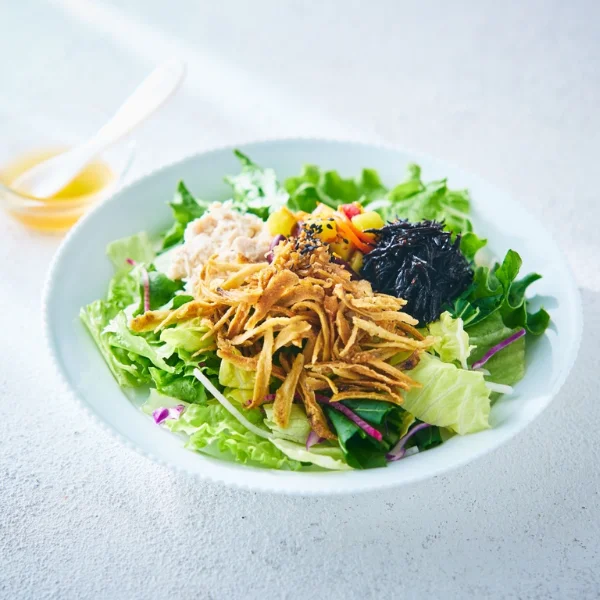 1/3日分野菜 揚げごぼうと蒸し鶏の食物繊維サラダ