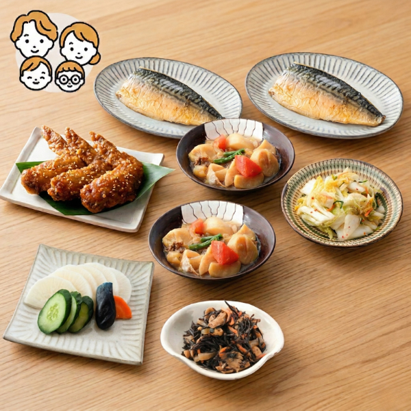 さばと手羽先のほっと和ごころ主菜・副菜セット (ファミリー)