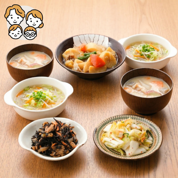 肉じゃがと汁物のほっこり和風副菜セット (ファミリー)