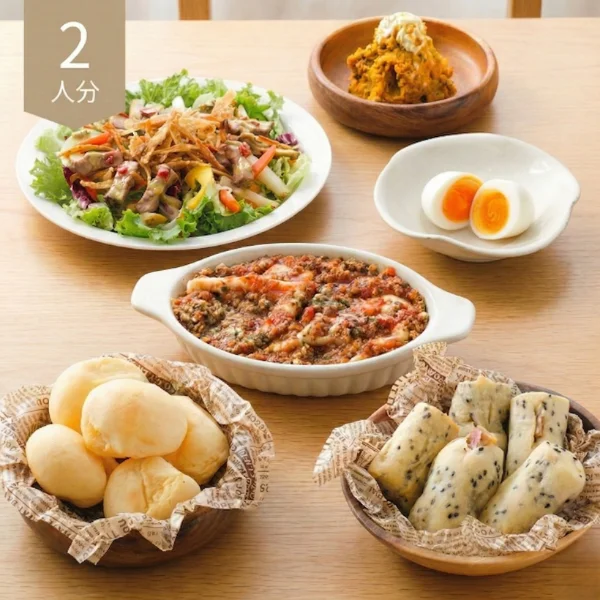 【初回おすすめ】ラザニアとローストビーフサラダの主食付き洋風献立 (2人分)