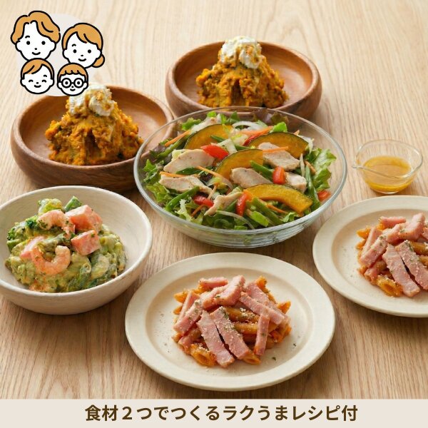 彩り野菜とアラビアータの洋風副菜セット (ファミリー)