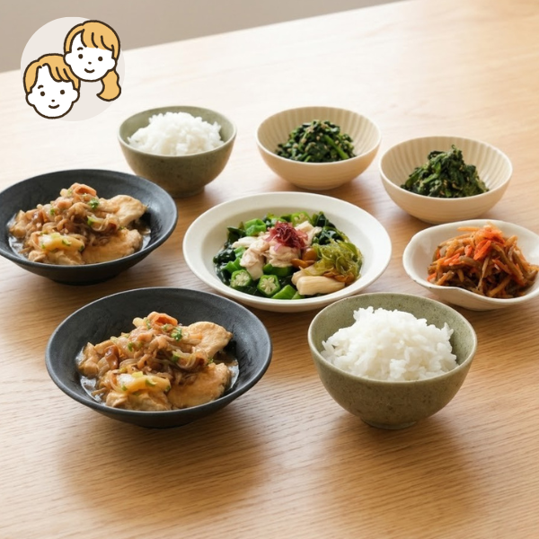 肉豆腐のほっと和ごころ主食・主菜・副菜セット (大人2人)