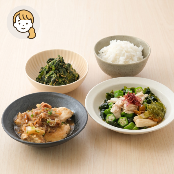 肉豆腐のほっと和ごころ主食・主菜・副菜セット (大人1人)