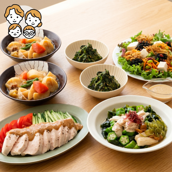 やわらかチキンと彩り和惣菜の主菜・副菜セット (ファミリー)