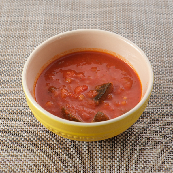 グリル野菜ともち麦のミネストローネ