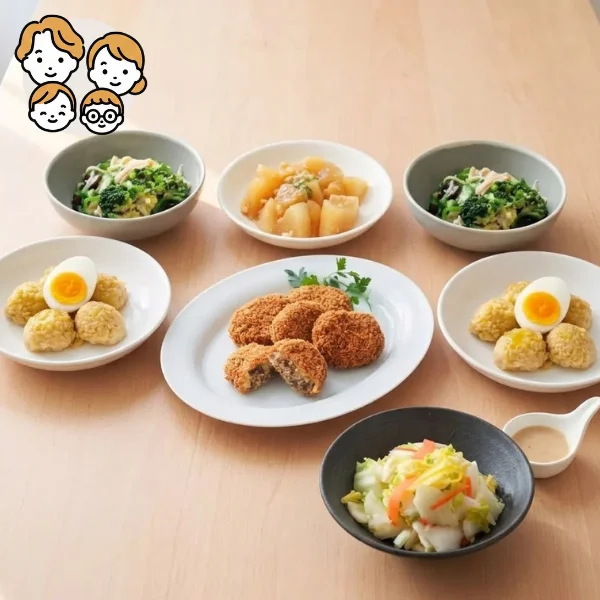 ビーフコロッケと和惣菜の主菜・副菜セット (ファミリー)