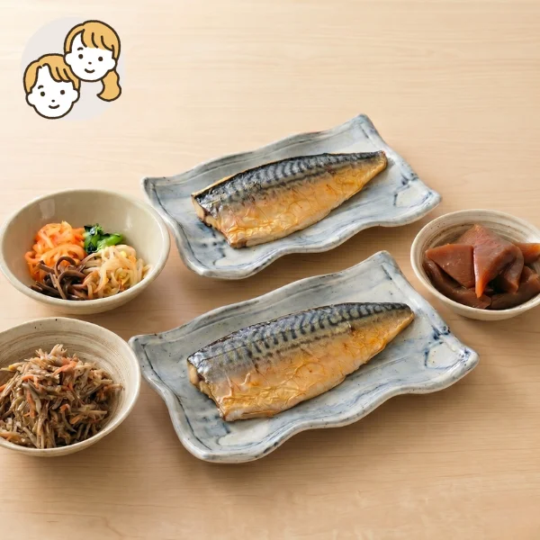 さばとこんにゃくうま煮の主菜・副菜セット (大人2人)