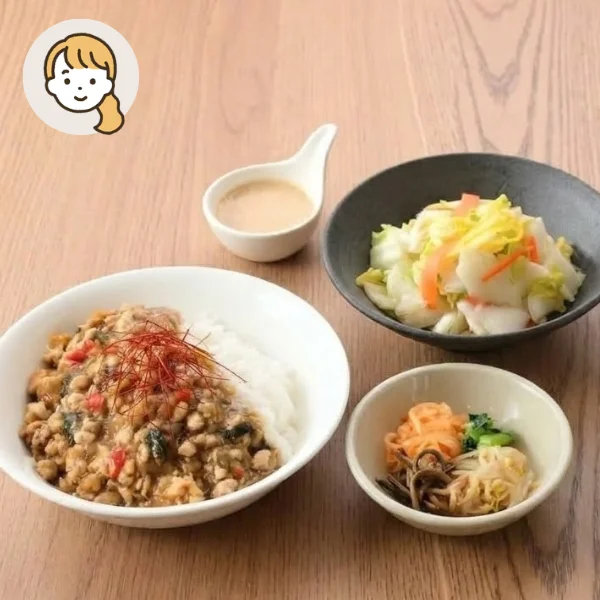 香るガパオの彩り主食・主菜・副菜セット (大人1人)