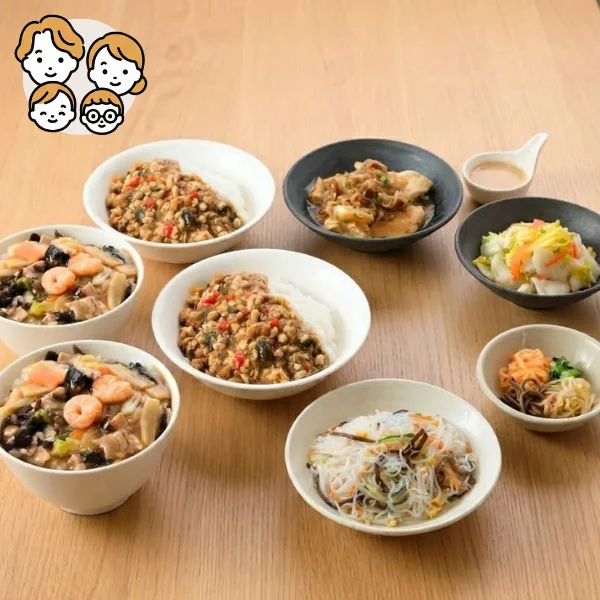 中華とエスニックのスタミナ主菜・副菜セット (ファミリー)