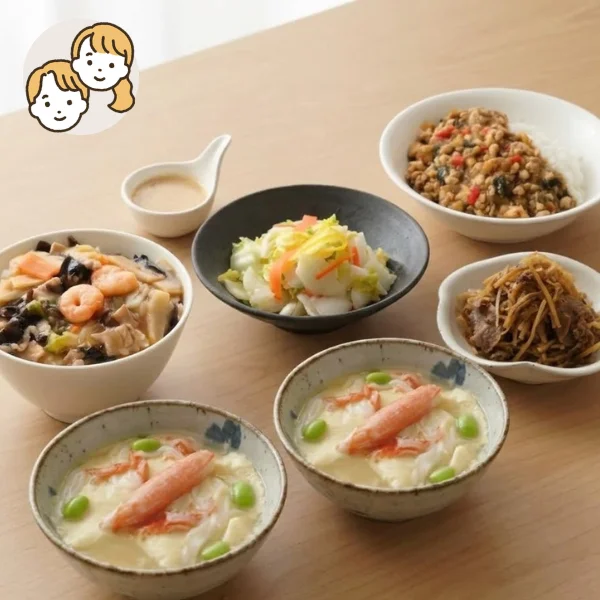 中華とエスニックのスタミナ主菜・副菜セット (大人2人)