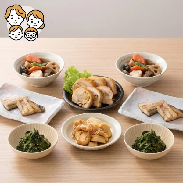 ほっけと鶏肉生姜巻きの主菜・副菜セット (ファミリー)