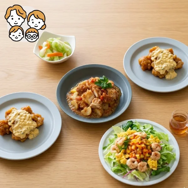 ローストチキンと海老マヨサラダの主菜・副菜セット (ファミリー)