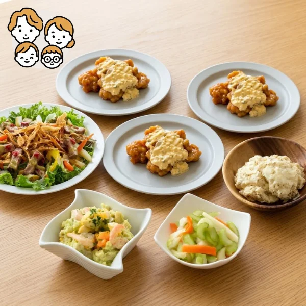 チキン南蛮とデリ風サラダの主菜・副菜セット (ファミリー)