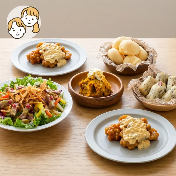 【初回おすすめ】チキン南蛮とローストビーフの主食付き献立 (2人分)