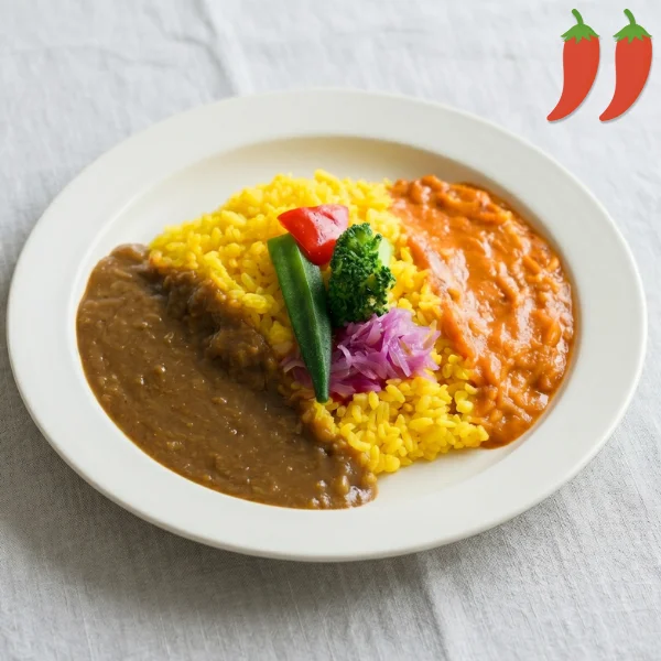 バターチキンと欧風の2種盛りカレー