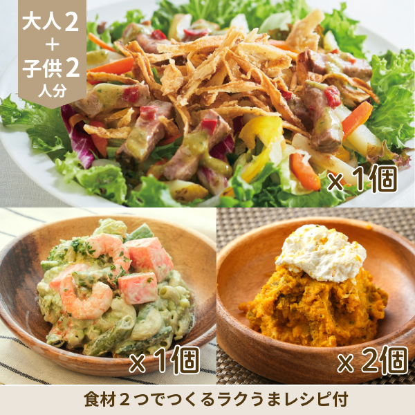ローストビーフサラダの彩り副菜セット (4人分)