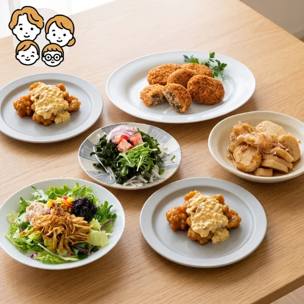 チキン南蛮とビーフコロッケの主菜・副菜セット (ファミリー)