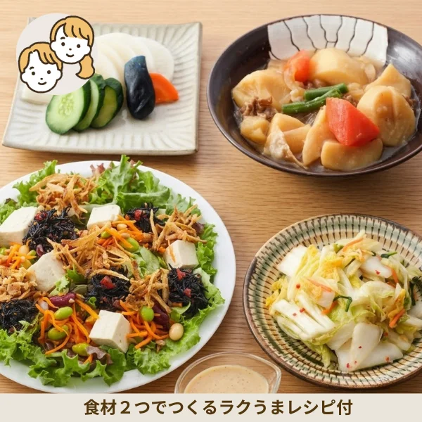 肉じゃがと島豆腐サラダの和風副菜セット (大人2人)