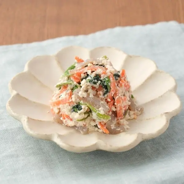 ほうれん草の白和え(自家製豆腐使用)