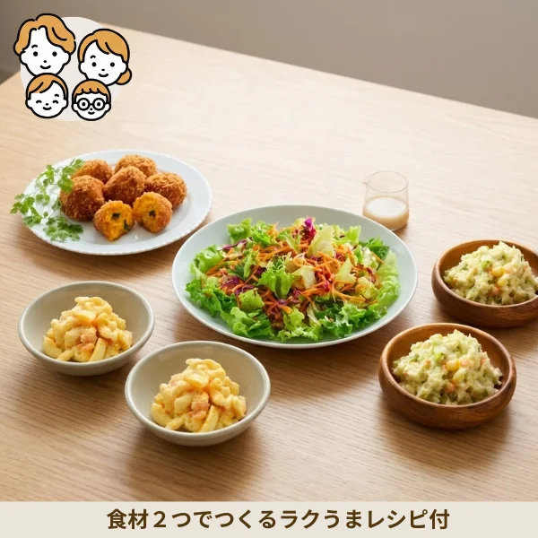 キャロットラペとかぼちゃコロッケの副菜セット (ファミリー)