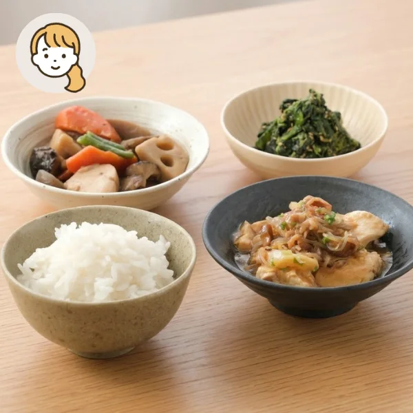 心和む肉豆腐と和惣菜の主食・主菜・副菜セット (大人1人)