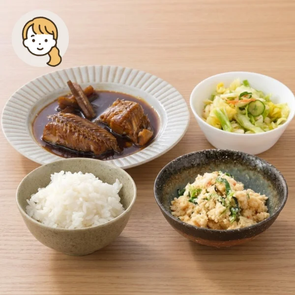 ふっくらほっけと和惣菜の主食・主菜・副菜セット (大人1人)