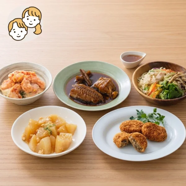 ほっけごぼう煮と海老マヨポテトの主菜・副菜セット (大人2人)