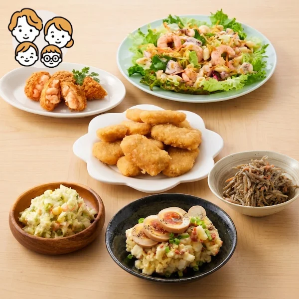 チキンと海老カツの彩り主菜・副菜セット (ファミリー)
