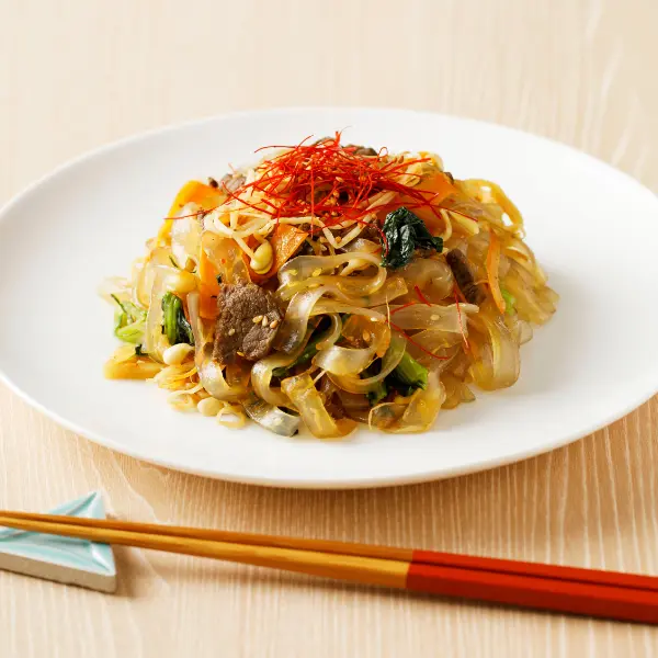 国産牛肉ともちもち春雨のチャプチェ