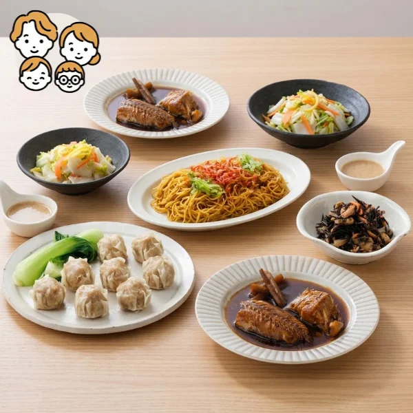 ほっけごぼう煮と焼売の主菜・副菜セット (ファミリー)