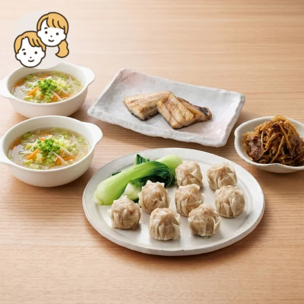 ふっくらほっけと焼売の主菜・副菜セット (大人2人)
