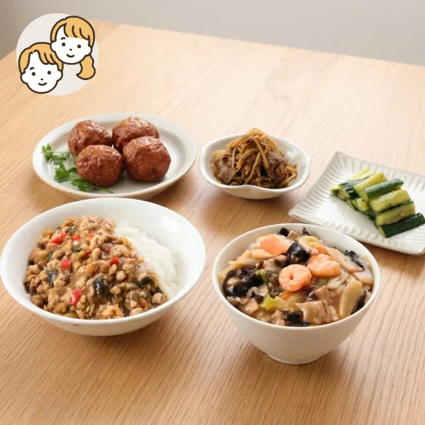 選べるエスニック丼の主食・主菜・副菜セット (大人2人)
