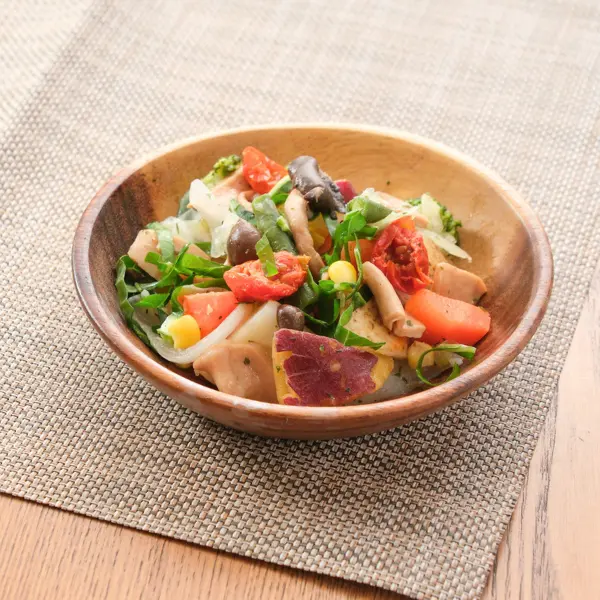 きのことドライトマトの12品目温野菜