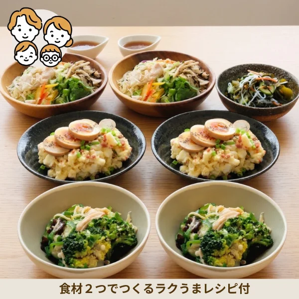 蒸し鶏とたっぷり野菜の副菜セット (ファミリー)