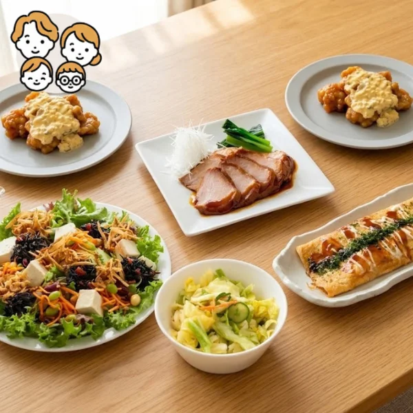 煮豚とチキン南蛮の満腹主菜・副菜セット (ファミリー)