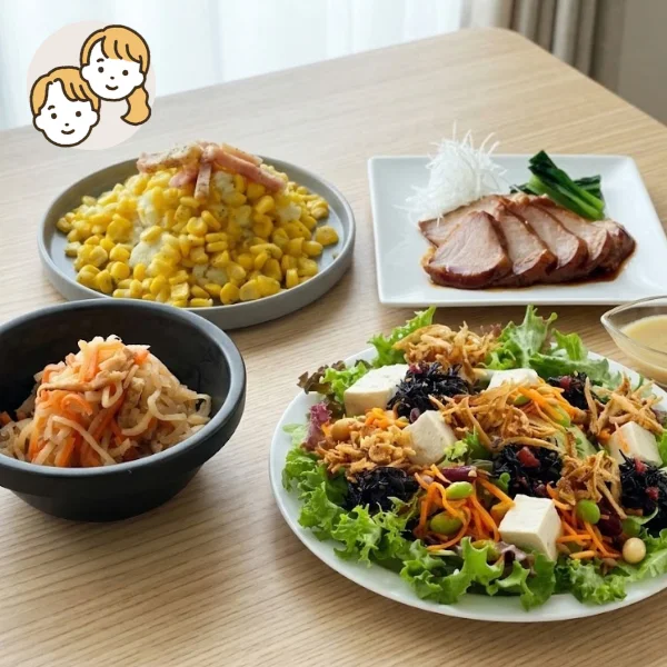 煮豚と和惣菜の満腹主菜・副菜セット (大人2人)