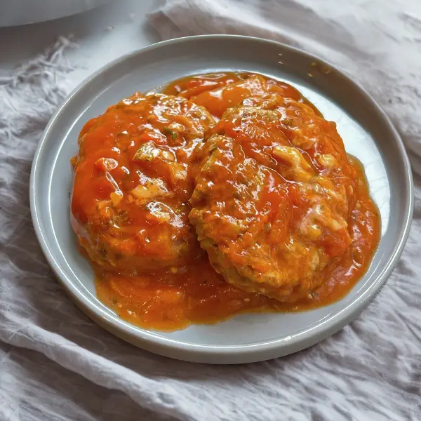 トマトソースのハンバーグ煮込み