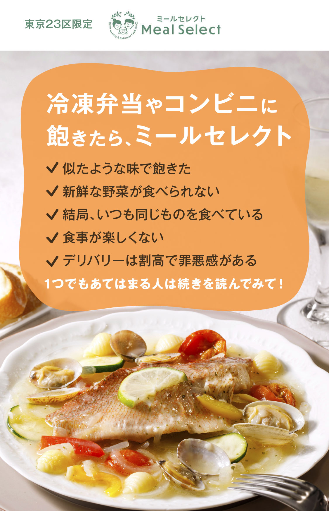 冷凍弁当やコンビニに飽きたらミールセレクト