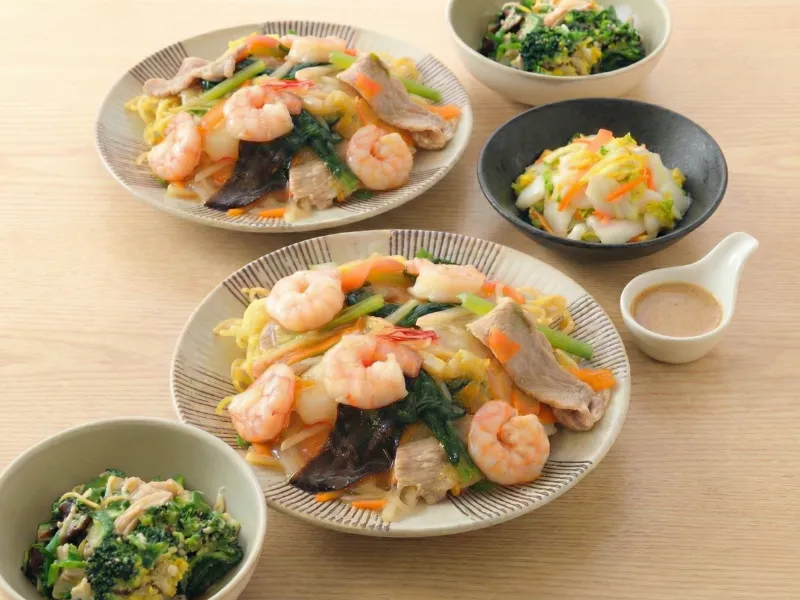 主食・主菜・副菜献立の料理例